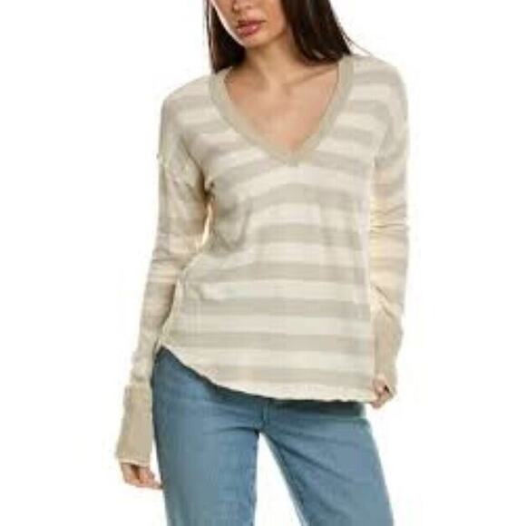 Free People Womens Sail Away Top Size M in Natural - Picture 1 of 3
